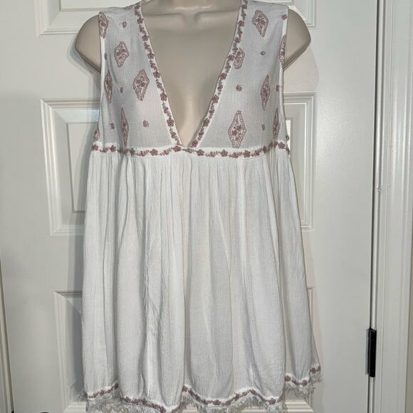 Free People Sleeveless Diamond Embroidered Top, Women's Size S - Picture 3 of 9